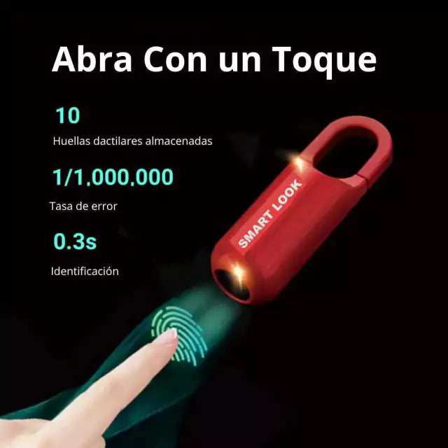 MINI CANDADO DE SEGURIDAD CON HUELLA DACTILAR 🔏