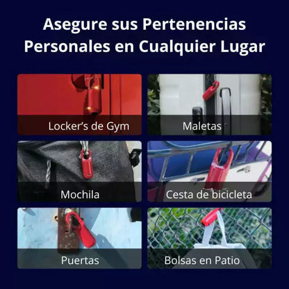 MINI CANDADO DE SEGURIDAD CON HUELLA DACTILAR 🔏