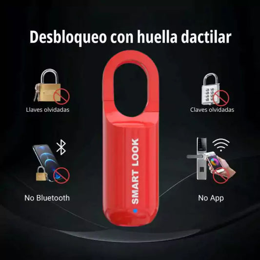 MINI CANDADO DE SEGURIDAD CON HUELLA DACTILAR 🔏
