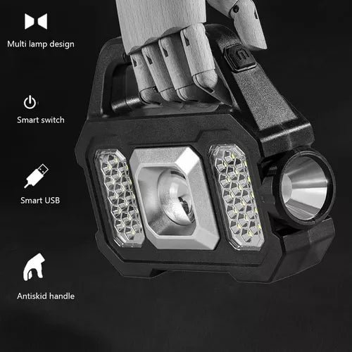 LINTERNA SOLAR CON CARGADOR PORTATIL